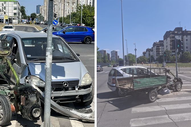 Udes motokultivator i automobil u Beogradu Udes motokultivator i automobil u Beogradu