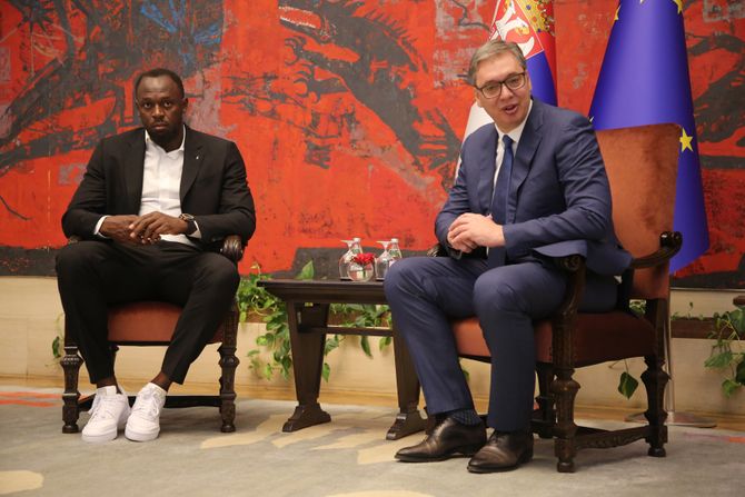 Usain Bolt i Aleksandar Vučić Usain Bolt i Aleksandar Vučić