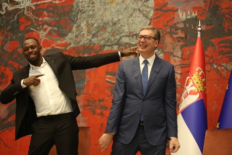 Usain Bolt i Aleksandar Vučić Usain Bolt i Aleksandar Vučić