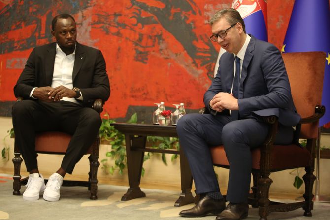 Usain Bolt i Aleksandar Vučić Usain Bolt i Aleksandar Vučić