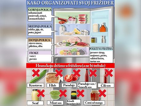 hrana, frizider, kako organizovati frizider hrana, frizider, kako organizovati frizider
