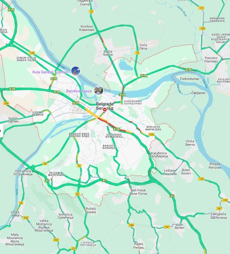 Saobraćaj mapa jutro 19. jun Saobraćaj mapa jutro 19. jun