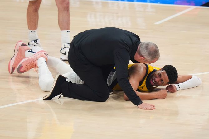 Tajris Halibarton (Indijana Pejsers) povreda finale NBA liga