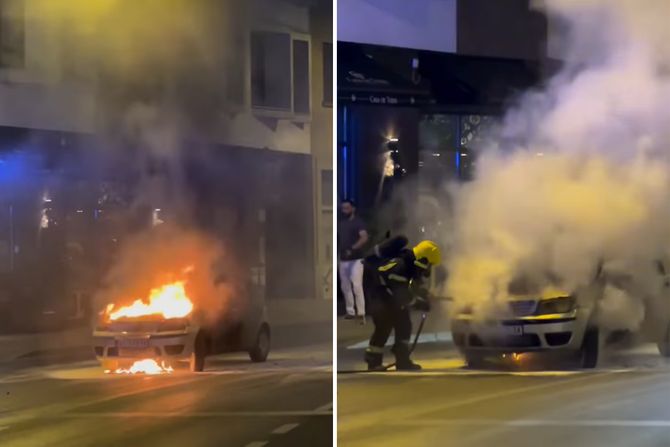 Zapaljen automobil Zapaljen automobil