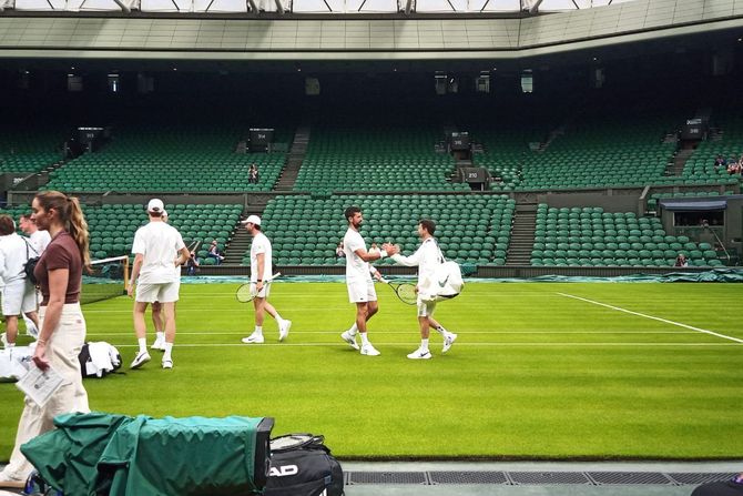 Novak Đoković, Karlos Alkaraz, trening Novak Đoković, Karlos Alkaraz, trening