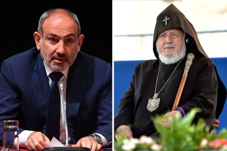 Nikol Pashinyan i verski poglavar Catholicos of All Armenians Karekin II Nikol Pashinyan i verski poglavar Catholicos of All Armenians Karekin II