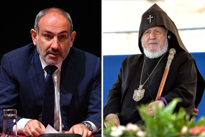 Nikol Pashinyan i verski poglavar Catholicos of All Armenians Karekin II Nikol Pashinyan i verski poglavar Catholicos of All Armenians Karekin II