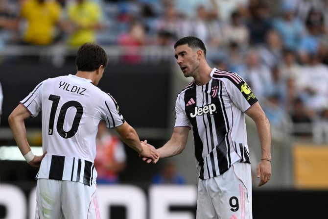 Kenan Jildiz i Dušan Vlahović - FK Juventus Kenan Jildiz i Dušan Vlahović - FK Juventus