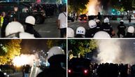 Intervencija MUP posle bacanja topovskih udara na policiju: Kordoni potiskuju demonstrante, ima uhapšenih