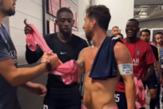 Usman Dembele i Lionel Mesi Usman Dembele i Lionel Mesi