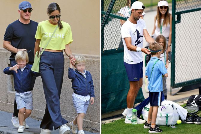 Ana Ivanović i Novak Đoković sa decom