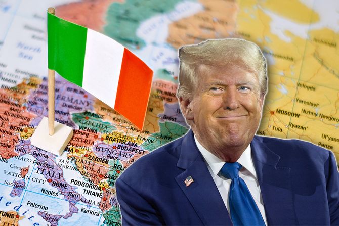 donald tramp, italija