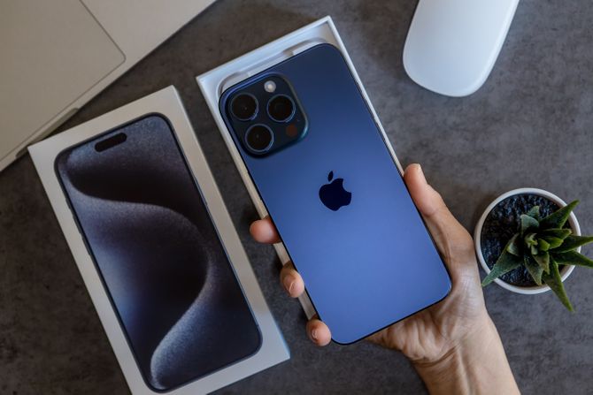 iPhone, Apple logo, iPhone 15 pro max blue titanium