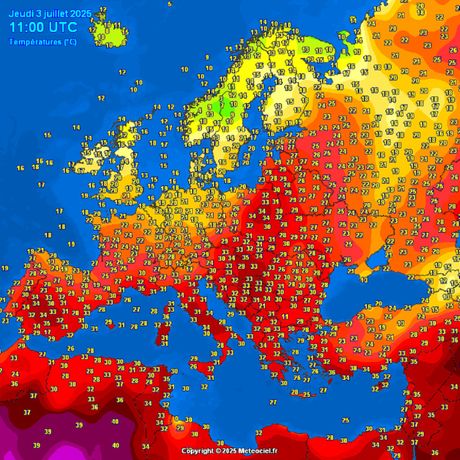 Jučerašnje temperature vazduha Jučerašnje temperature vazduha