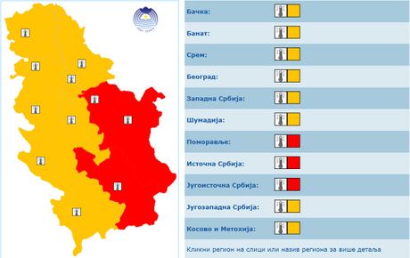 RHMZ meteoalarmi RHMZ meteoalarmi