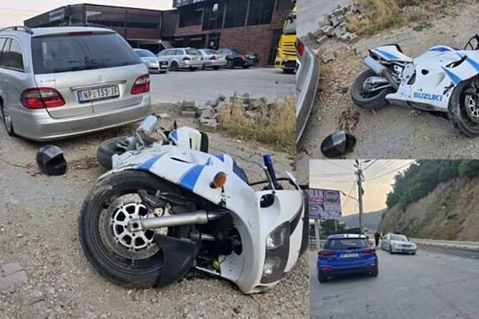 Saobraćajna nezgoda, Novi Pazar, motor Saobraćajna nezgoda, Novi Pazar, motor