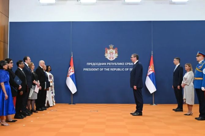 Predsedik Srbije primio akreditivna pisma Predsedik Srbije primio akreditivna pisma