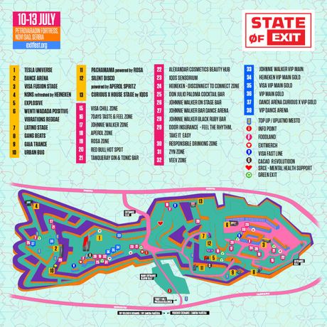 Exit mapa 2025 Exit mapa 2025