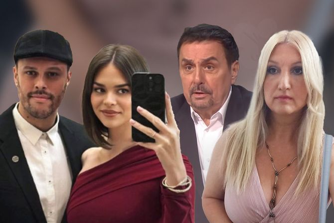 Dragan Kojić Keba, Ljiljana Jevrememović, Igor Kojić i Sofija Kojić (Dacić)
