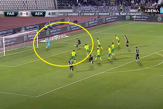 Milošević, šansa, Partizan - AEK Larnaka Milošević, šansa, Partizan - AEK Larnaka