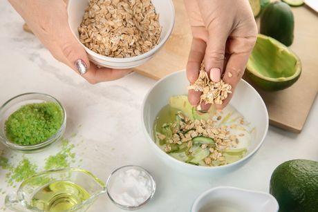 avokado, ovsene pahuljice