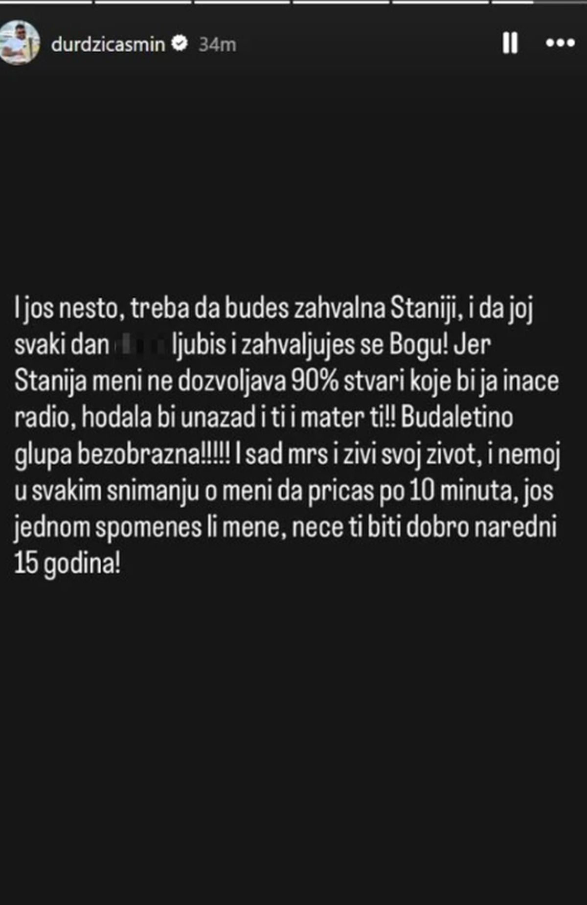 "Uputim li jedan poziv..." Asmin potkačio opet Aneli: Alibaba javno uputio upozorenje "Videćeš kako ćeš..."