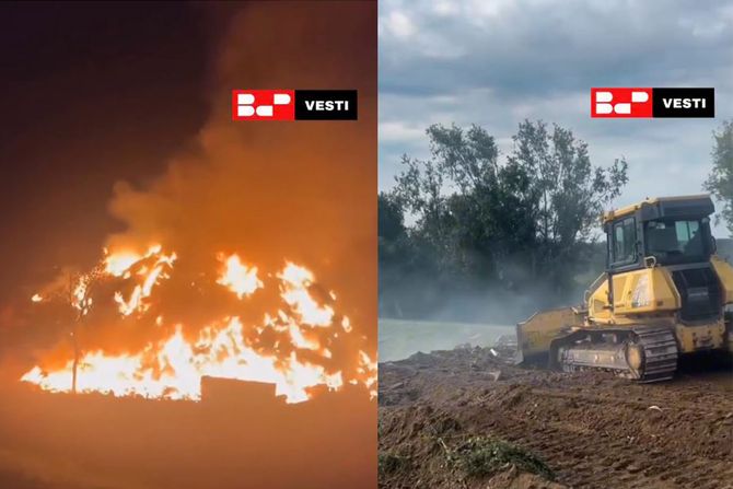 Veliki požar na gradskoj deponiji u Bačkoj Palanci