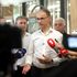 Serbian PM Djuro Macut welcomes his Somali counterpart Hamza Abdi Barre in Belgrade