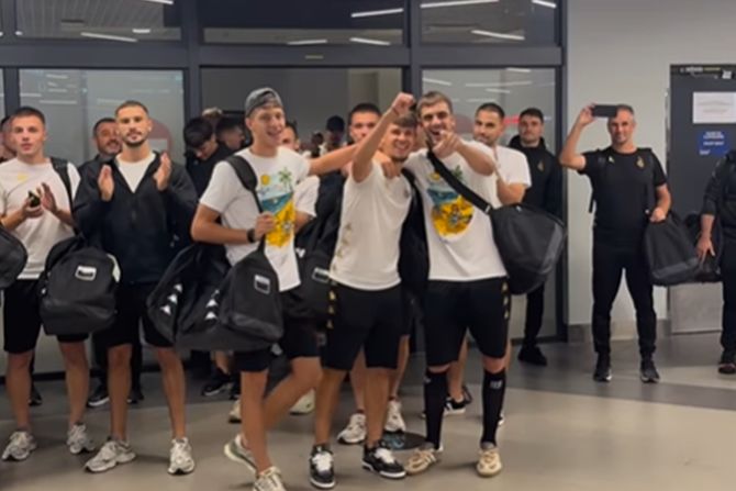 FK Partizan doček igrača Oleksandrija FK Partizan doček igrača Oleksandrija