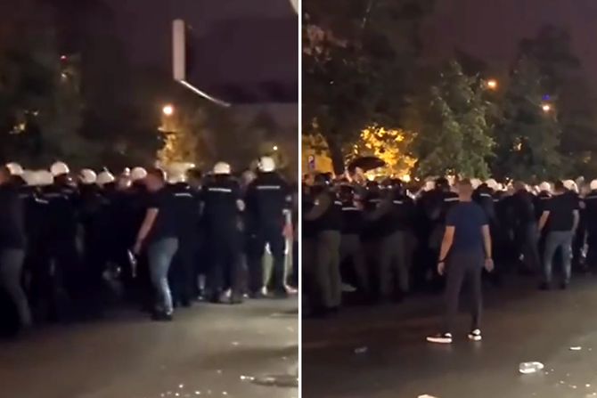 Novi Sad mesni odbor Srpske napredne stranke SNS Novi Sad policija neredi