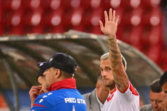 Marko Arnautović, FK Crvena zvezda, Vladan Milojević Marko Arnautović, FK Crvena zvezda, Vladan Milojević