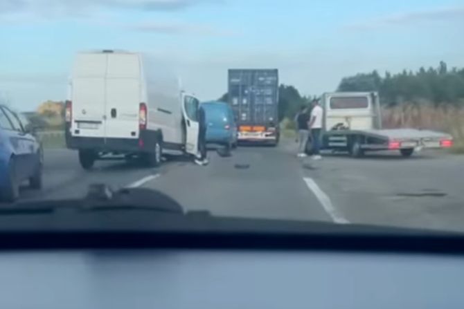 Udes, saobraćajna nesreća na starom novosadskom autoputu