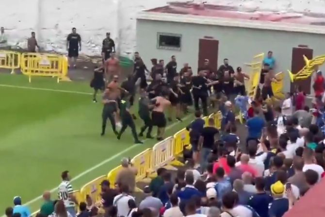 FK Tenerife - FK Las Palmas, tuča FK Tenerife - FK Las Palmas, tuča