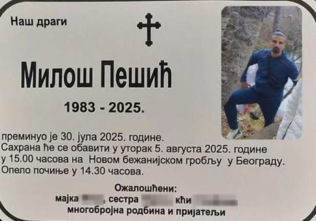 Miloš Pešić, Ledine ubistvo Miloš Pešić, Ledine ubistvo