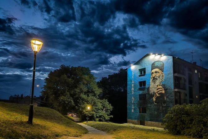 Patrijarh Pavle, mural, Alibunar