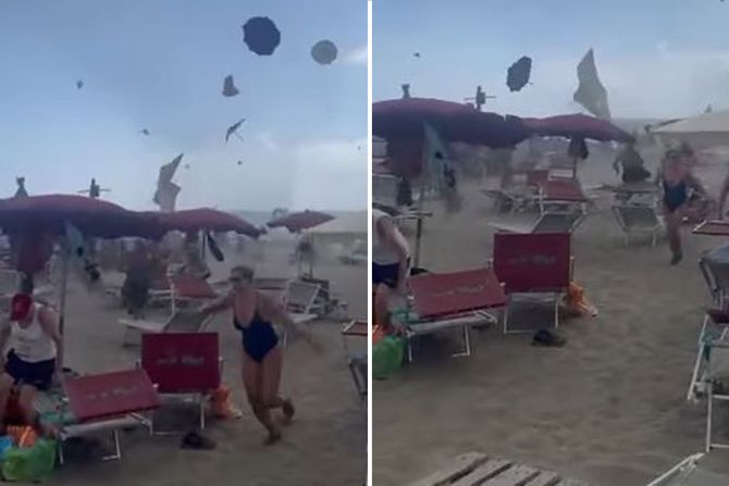 Plaža, Italija tornado