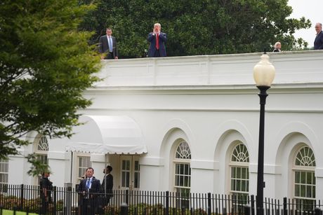 Donald Tramp Bela kuća krov Donald Tramp Bela kuća krov