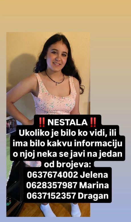 Ivana Jovanović, Kučevo, nestala Ivana Jovanović, Kučevo, nestala