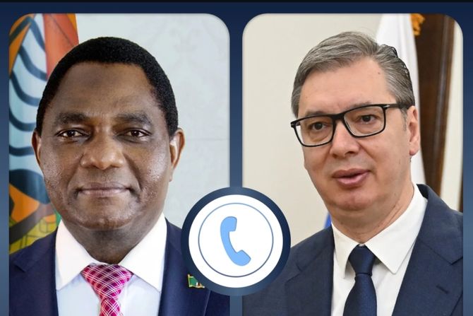 Vučić sa sa predsednikom Zambije Hakaindeom Hičilemom