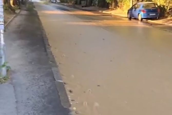 Severni bulevar, pukla cev, Potop