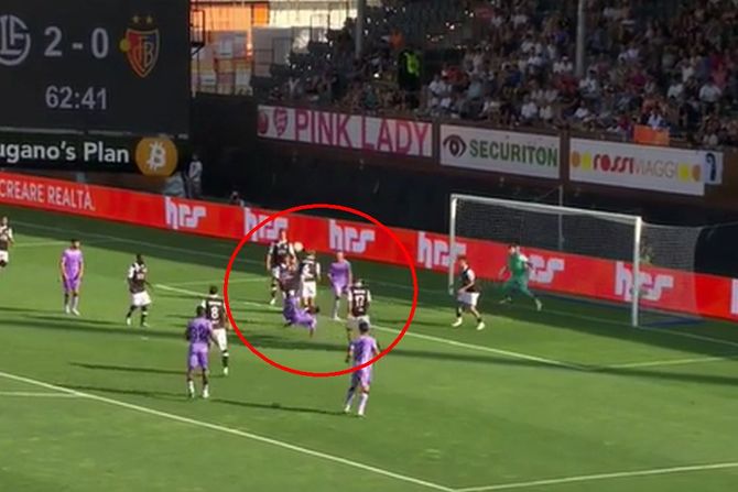 Gol, Lugano - Bazel Gol, Lugano - Bazel