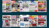NASLOVNE STRANE DANAŠNJIH NOVINA: Prelistavanje štampe za ponedeljak, 11. avgust 2025. godine