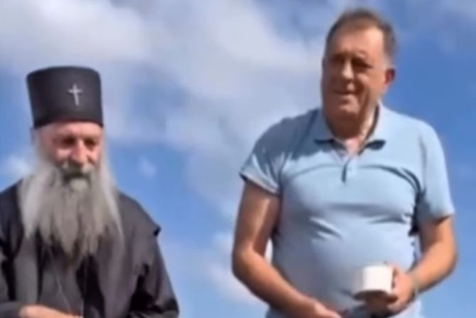 Patrijarh Porfirije i Milorad Dodik