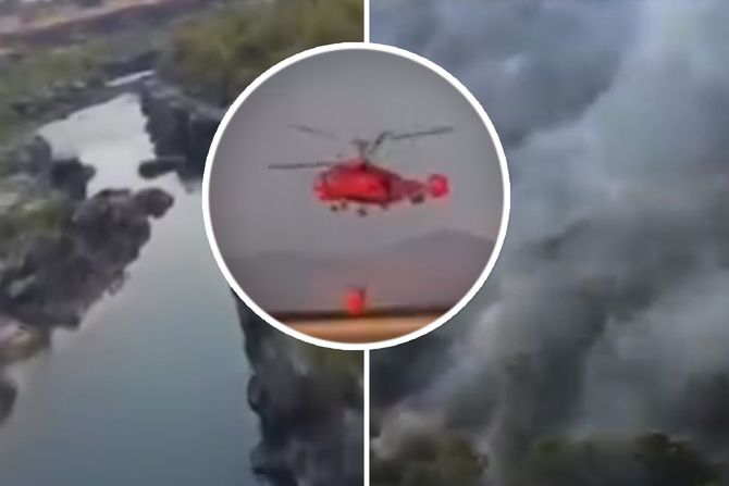Crna Gora požar helikopter vatrogasci gašenje Srbija MUP Kamov lokacija Đurkovići Rogami