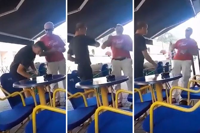 Gračanica, konobar nokautirao gosta u bašti kafića