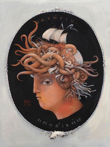 Julija Dašić, Nausika, akril, 80x60cm, 2025god Julija Dašić, Nausika, akril, 80x60cm, 2025god