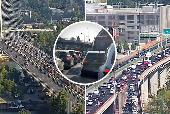Beograd saobraćaj sabraćajne gužve Most Ada Gazela Fičer