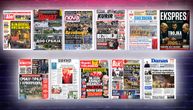 NASLOVNE STRANE SUTRAŠNJIH NOVINA: Prelistavanje štampe za petak, 15. avgust 2025. godine