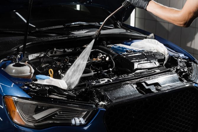 Automobil, pranje motora