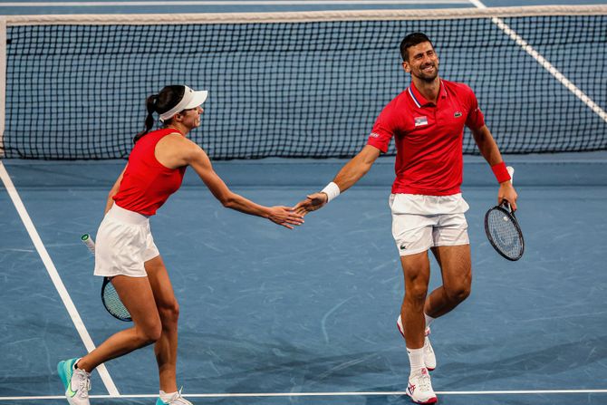 Olga Danilovič i  Novak Đoković